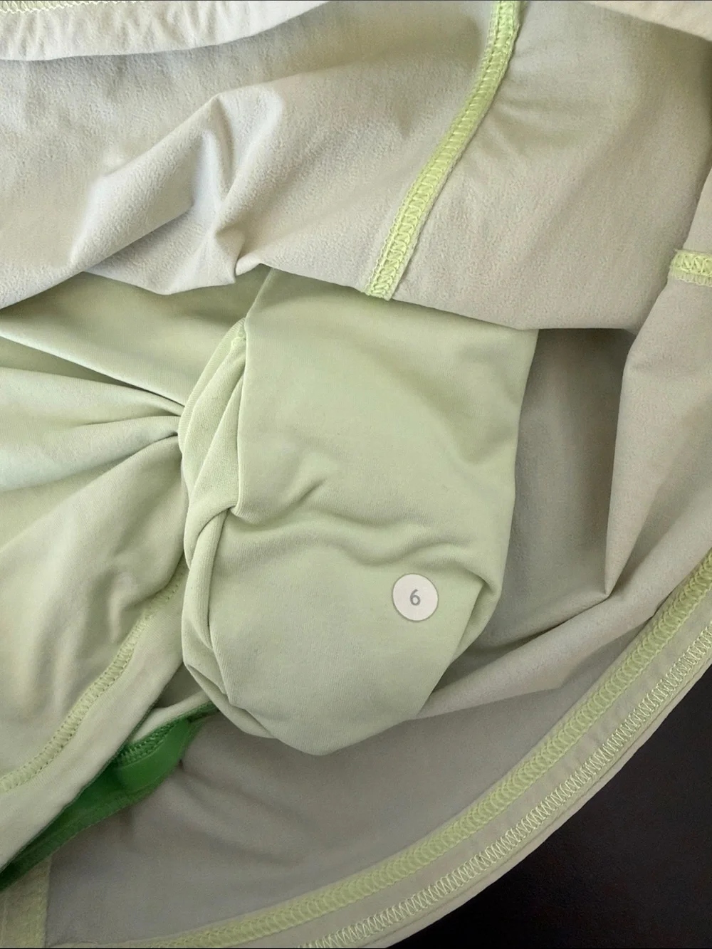Lululemon Light Yellow Activewear Skirt with Built-In Shorts - Size 6